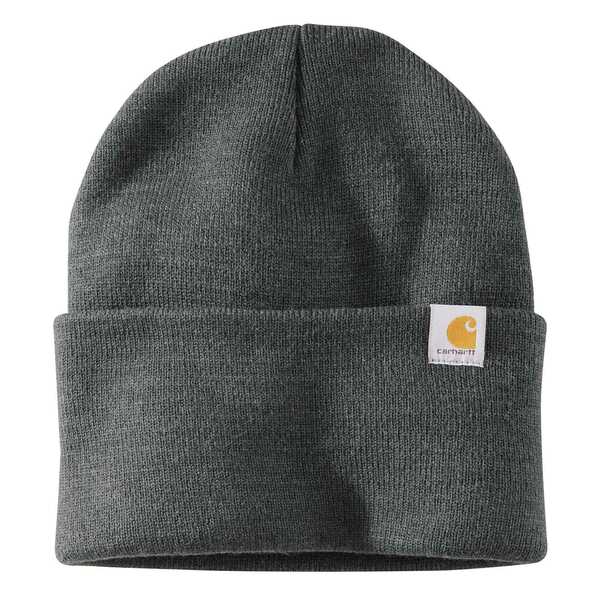 Carhartt Men's AH4597 M Knt Cffd Beanie OS Hats Unassigned Coal Heather AH4597-M / 104597-CLHOS